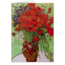 Van Gogh ; La vie toujours : Pavots et marguerites Cartes De Vœux