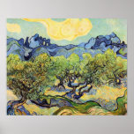 Van Gogh, oliviers, post impressionnisme vintage Poster