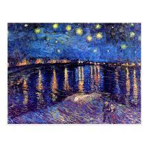 Van Gogh Starry Nacht over het Briefkaart van de R Wens Kaart