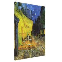 Van Gogh ; Terrasse de café la nuit Toile Tendue