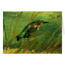 Van Gogh The Ijsvogel, het Vintage Art. van het Im Kaart