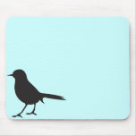 Van het de vogel het zwarte & witte silhouet van d muis mat