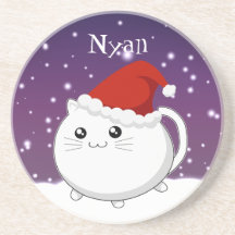 Van het Kerstmiskat van Kawaii de katten veranderl Drankjes Onderzetter