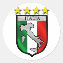 van het schildItalië van Italië van de vlagItalië  Ronde Sticker