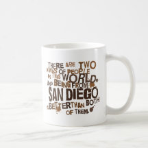Van San Diego (de Grappige) Gift Bekers