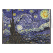 vangogh-sterrige nacht wenskaart