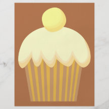 Vanille Cupcake op Bruin Folder