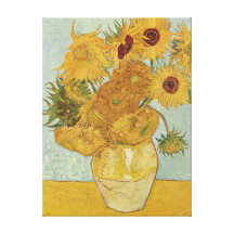 Vase avec 12 tournesols - Vincent van Gogh (1888) Toile Tendue Sur Châssis