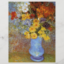 Vase avec des marguerites et des anémones - Van Go Prospectus En Couleur