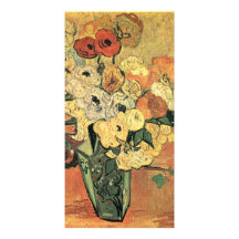 Vase, roses et anémone-Vincent japonais Van Gogh Carte Avec Photo