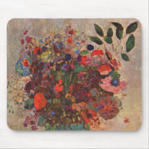 Vase turc, Odilon Redon, fleurs vintages florales Tapis De Souris