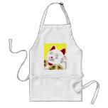 Vecteur chanceux de chat tabliers