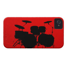 Vecteur de tambour rouge coques Case-Mate iPhone 4