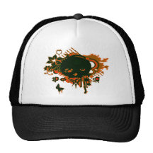 Vector zwart van Pozzer en oranje Trucker Pet
