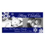 Veelvoudige Kerstmis Marineblauwe Photocard van Sn Persoonlijke Fotokaarten