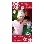 Veelvoudige Kerstmis Photocard van Sneeuwvlokken ( Gepersonaliseerde Fotokaarten