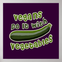 Vegans Do It met Groenten Poster