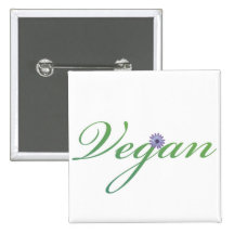 Végétalien Badge Avec Épingle