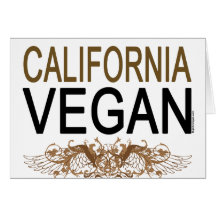 Végétalien de la Californie Carte De Vœux