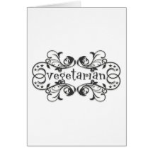 Végétarien vintage cartes