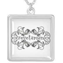 Végétarien vintage pendentif