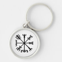 Vegvísir (boussole de Viking) Porte-clés