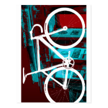 Vélo Berlin - bleu rouge de voie Cartes Postales