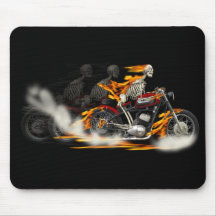 Vélo du feu de moto de cavaliers en métal de la mo tapis de souris