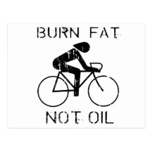 VÉLO : T-shirt d'huile de graisse de brûlure pas Cartes Postales