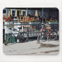 Vélos au mousepad de café tapis de souris
