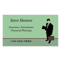 Vendeur d'assurance cartes de visite personnelles