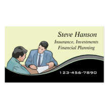 Vendeur d'assurance cartes de visite personnelles