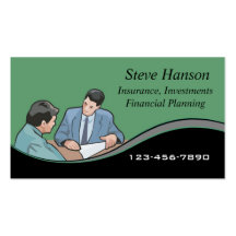 Vendeur d'assurance cartes de visite personnelles