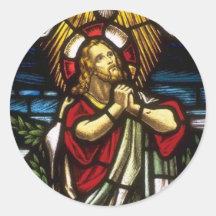 Vensters 059 van de kerk ronde stickers