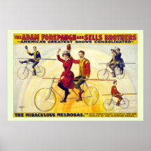 Ventes reconstituées de Forepaugh d'acrobates de b Poster