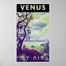 Venus door de Lucht Print