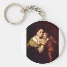 Vénus et cupidon par Rembrandt Harmenszoon van Rij Porte-clés