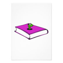 Ver de livre pourpre cartons d'invitation