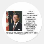 Veranderde de Grote Beweging van Ronald Reagan een Ronde Stickers