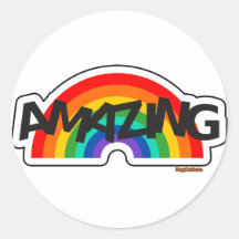 Verbazende Regenboog Ronde Sticker