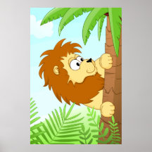 Verbergende leeuw posters