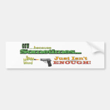 VERBORGEN CCW - DRAAG - PISTOLEN - MOTTO- DE STOK  BUMPERSTICKER