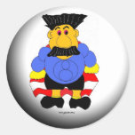 Verdwijn aan Zwarte Ronde Aangepaste Stickers lang