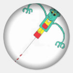 Verdwijn aan Zwarte Ronde Stickers langzaam