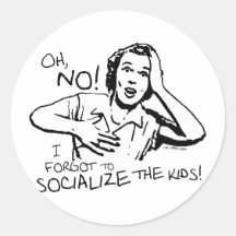 Vergat de Socialisatie Ronde Stickers