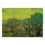 Verger olive avec des chiffres de cueillette de Va Carte De Vœux