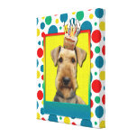 Verjaardag Cupcake - Airedale Stretched Canvas Prints