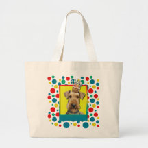 Verjaardag Cupcake - Airedale Canvas Tas