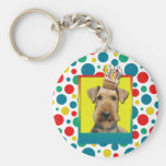 Verjaardag Cupcake - Airedale Sleutelhanger