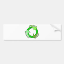 Verminder Hergebruik Recyclene producten! Bumpersticker
